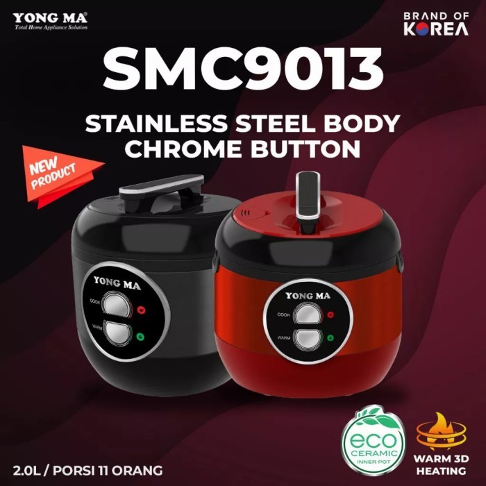 Yong Ma Magic Com Rice Cooker 2 Liter - SMC9013 | SMC-9013 Black 